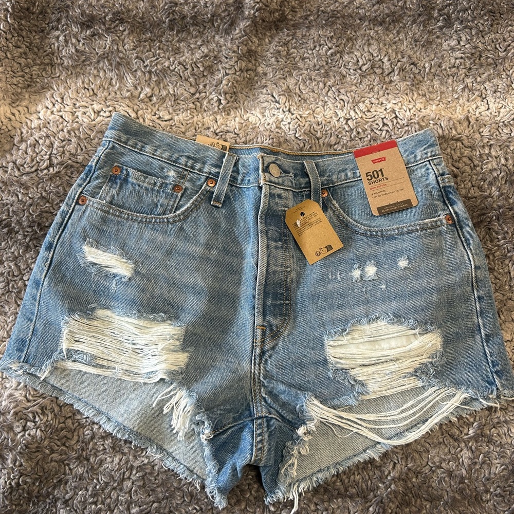 Levi's Women's Blue Denim Shorts